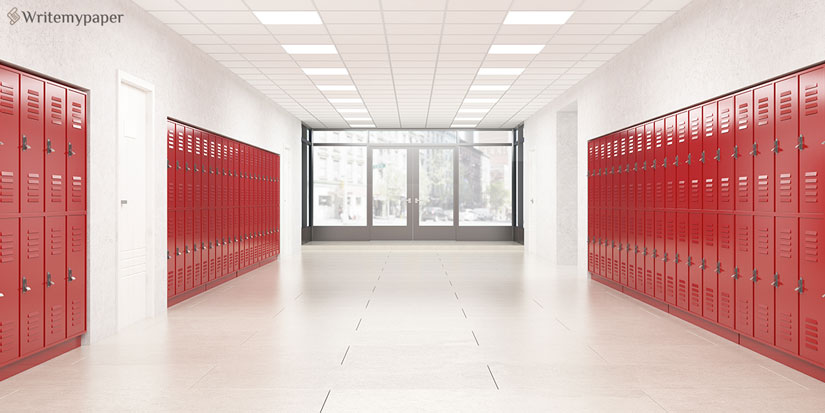 Empty School Corridor